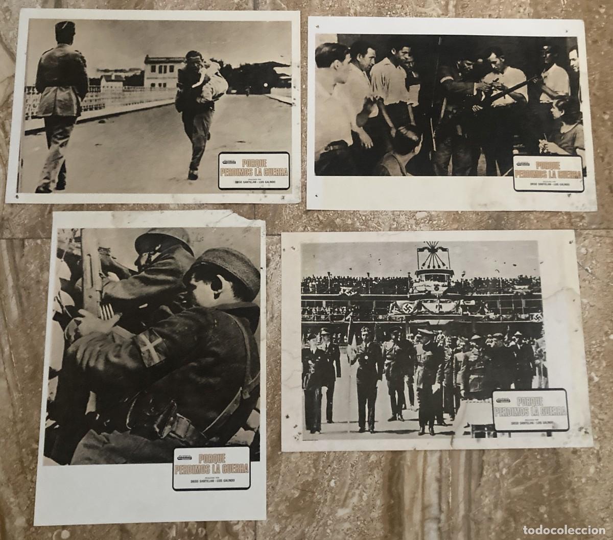 Cine: PORQUE PERDIMOS LA GUERRA / JUEGO ORIGINAL 4 FOTOCROMOS ESTRENO