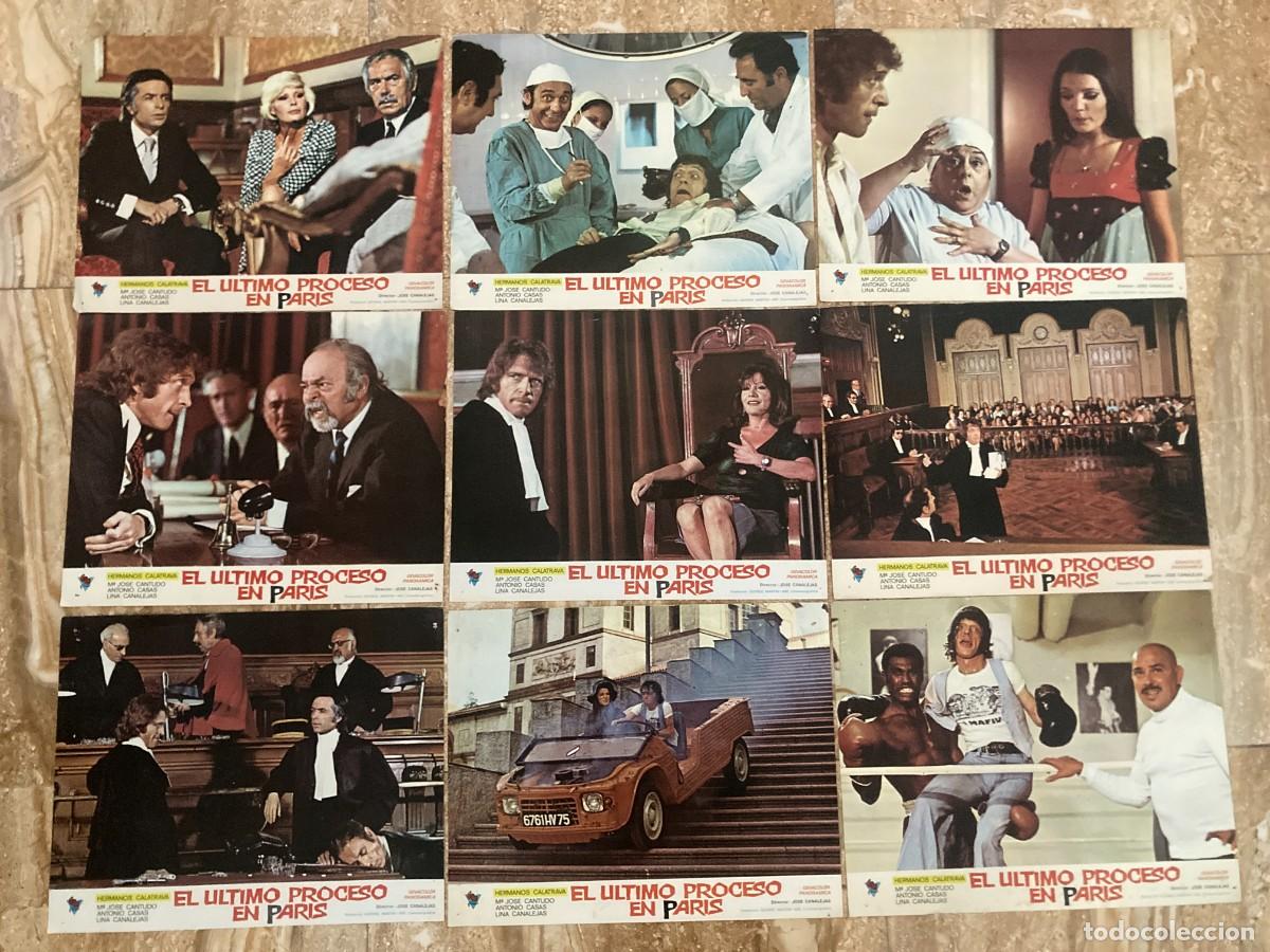 Cine: EL ULTIMO PROCESO EN PARIS / JUEGO ORIGINAL 9 FOTOCROMOS ESTRENO