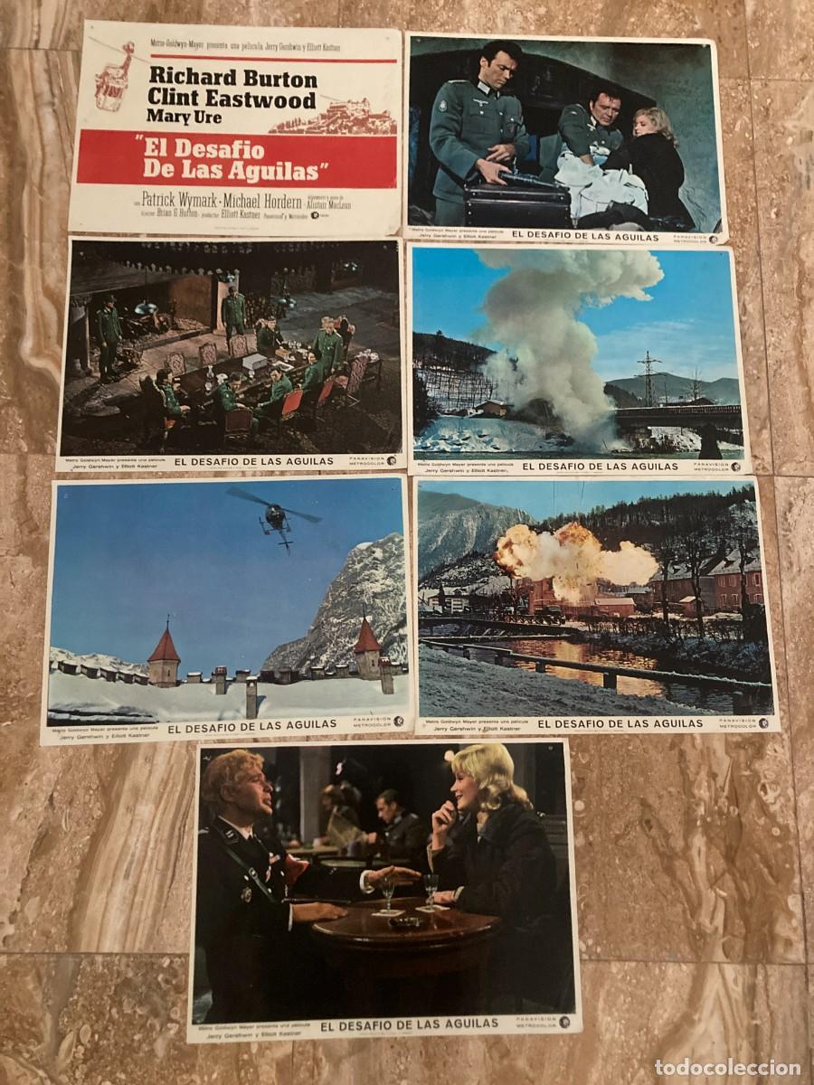 Cine: EL DESAFIO DE LAS AGUILAS / JUEGO ORIGINAL 7 FOTOCROMOS ESTRENO