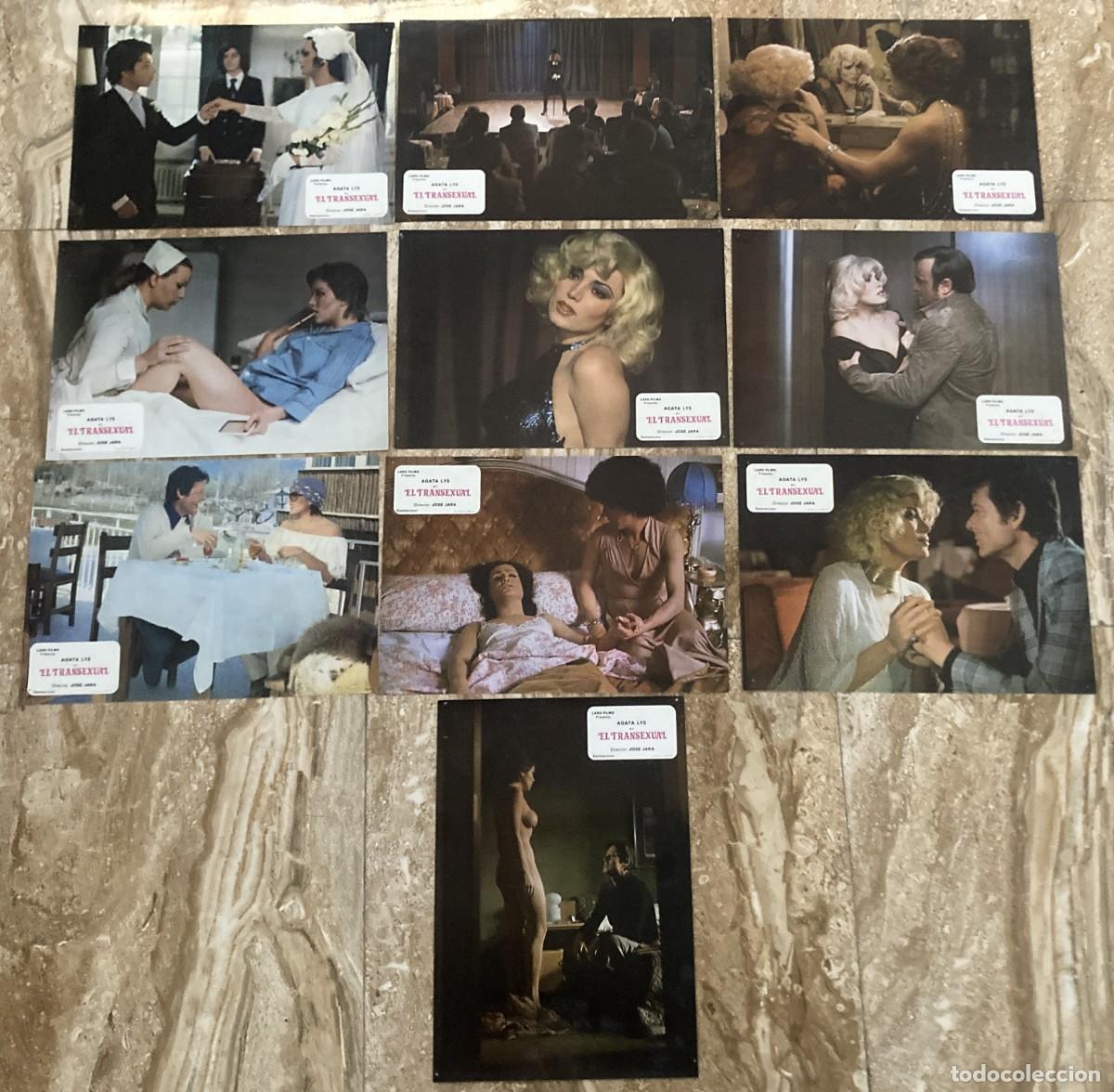Cine: EL TRANSEXUAL / JUEGO COMPLETO ORIGINAL 10 FOTOCROMOS ESTRENO - Paul Naschy
