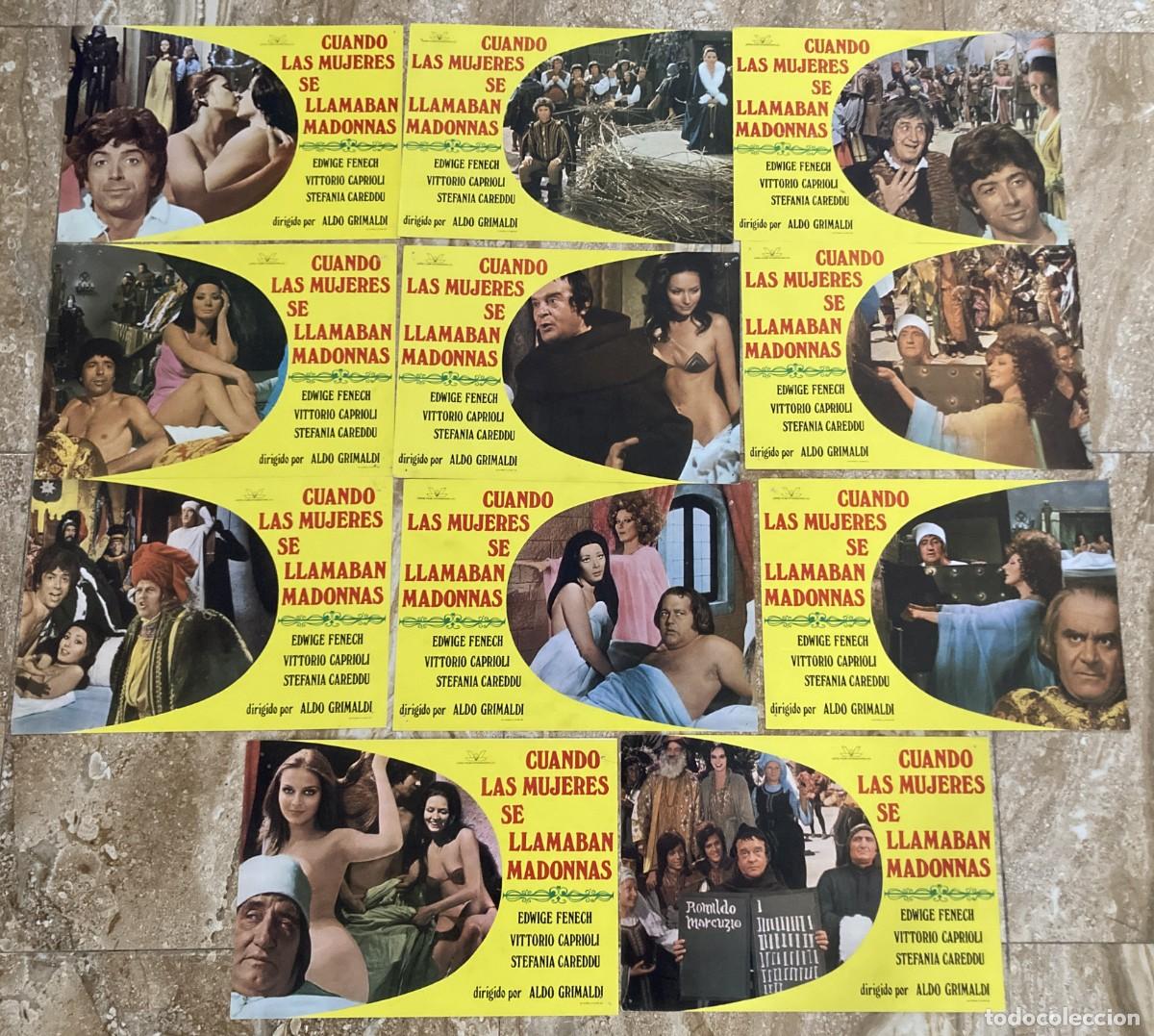 Cine: CUANDO LAS MUJERES SE LLAMABAN MADONNAS / JUEGO ORIGINAL 11 FOTOCROMOS ESTRENO