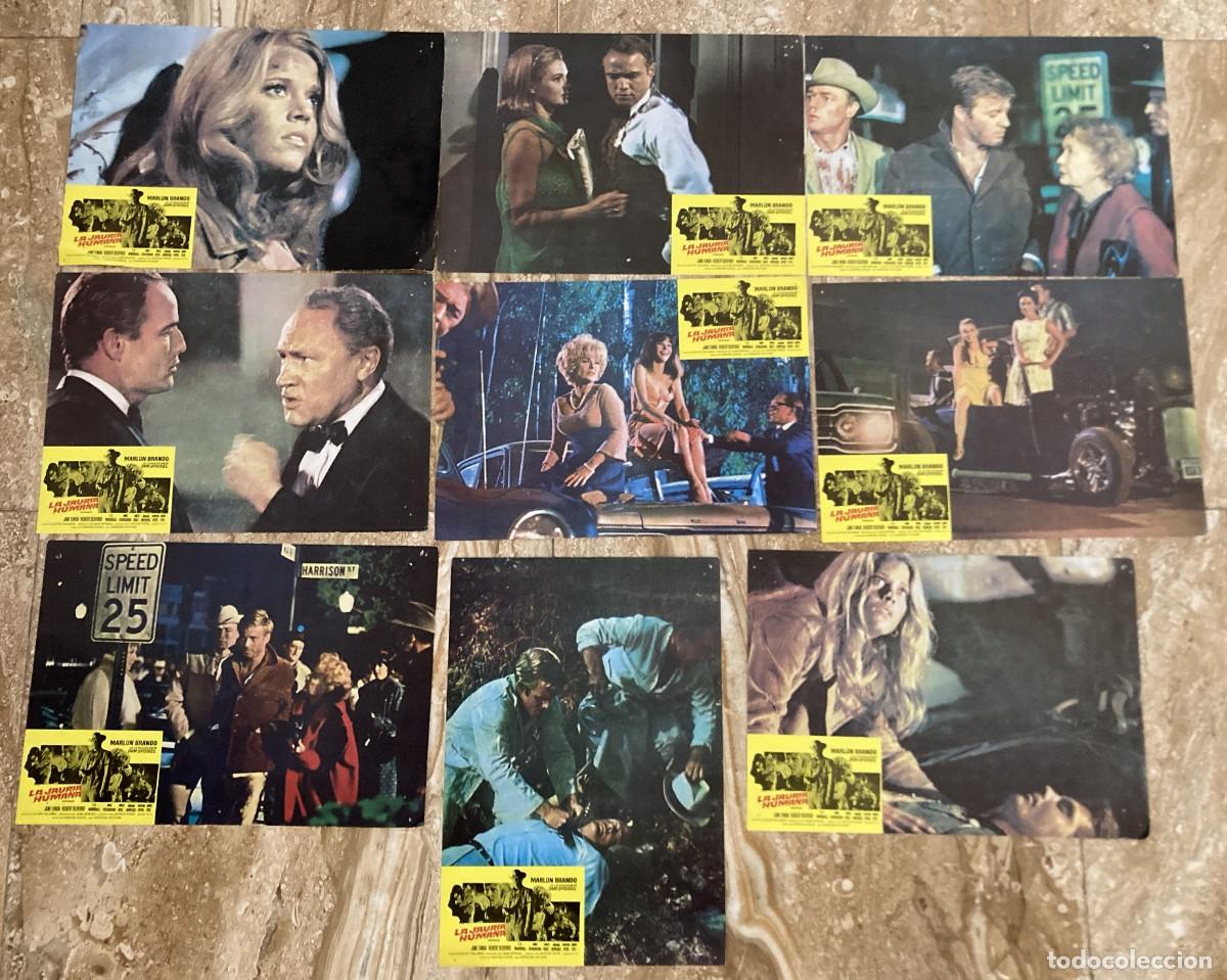 Cine: LA JAURIA HUMANA / JUEGO ORIGINAL 9 FOTOCROMOS REESTRENO