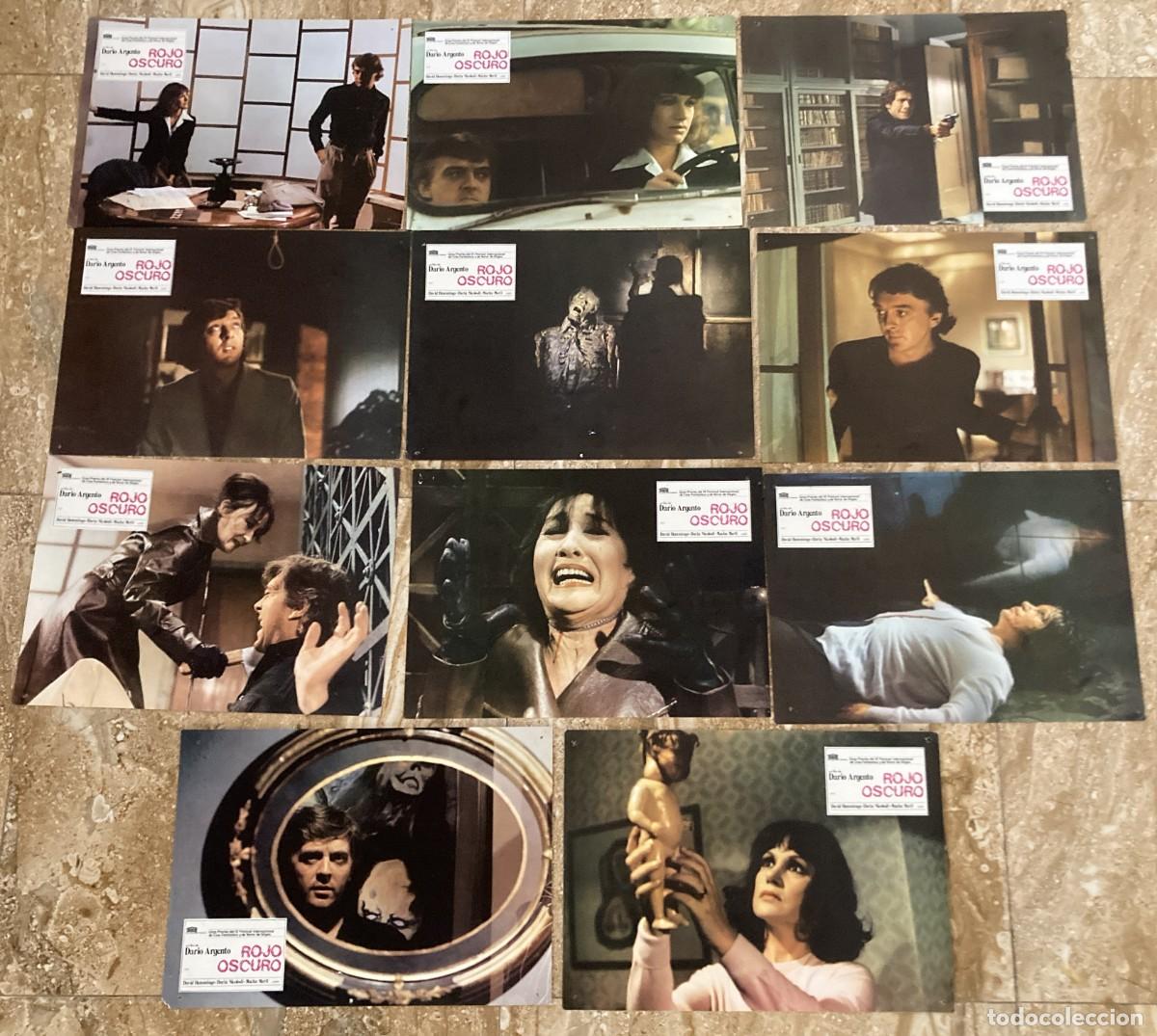 Cine: ROJO OSCURO / JUEGO ORIGINAL 11 FOTOCROMOS ESTRENO - Dario Argento