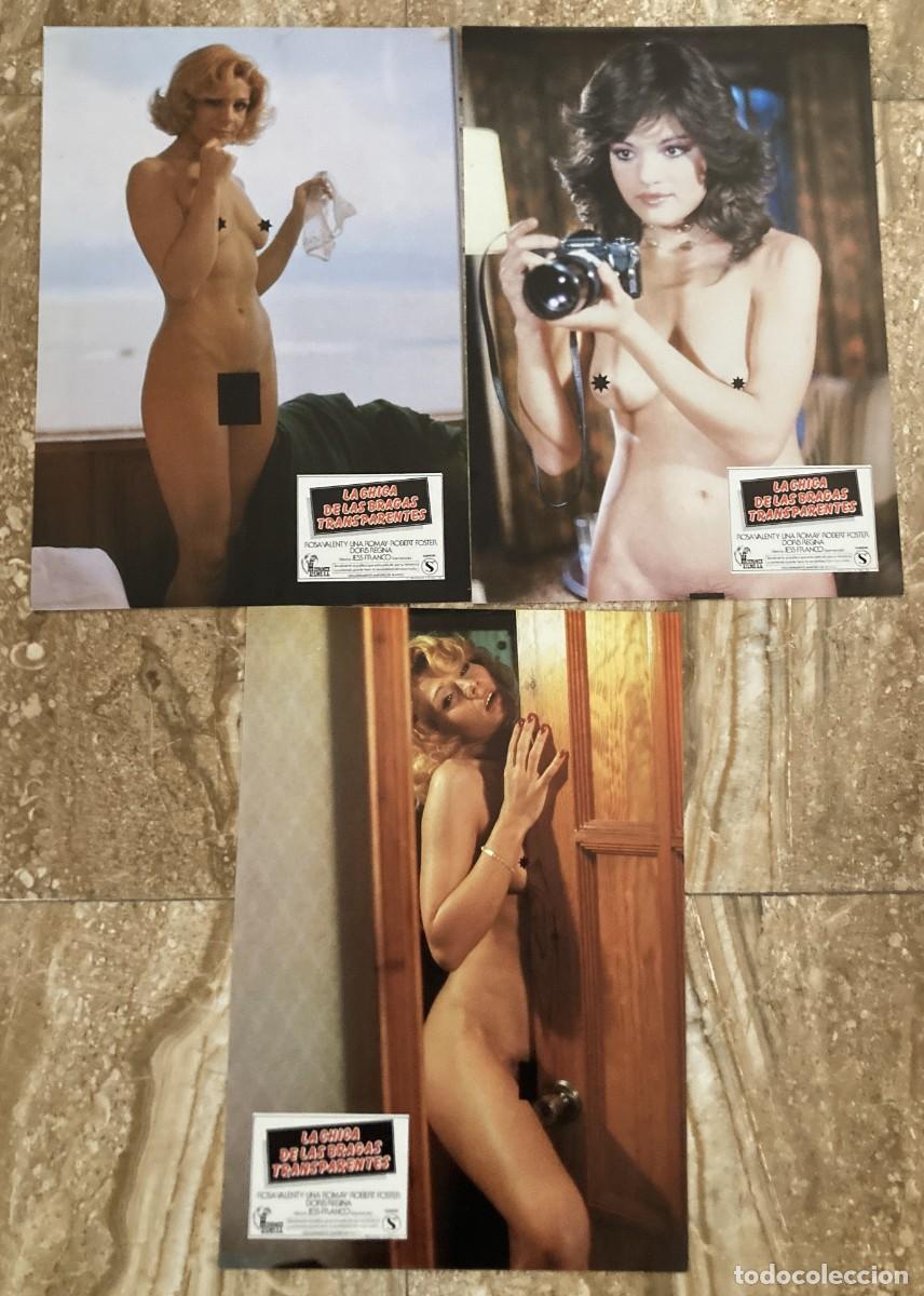 Cine: LA CHICA DE LAS BRAGAS TRANSPARENTES / JUEGO ORIGINAL 3 FOTOCROMOS ESTRENO - Jes&uacute;s Franco