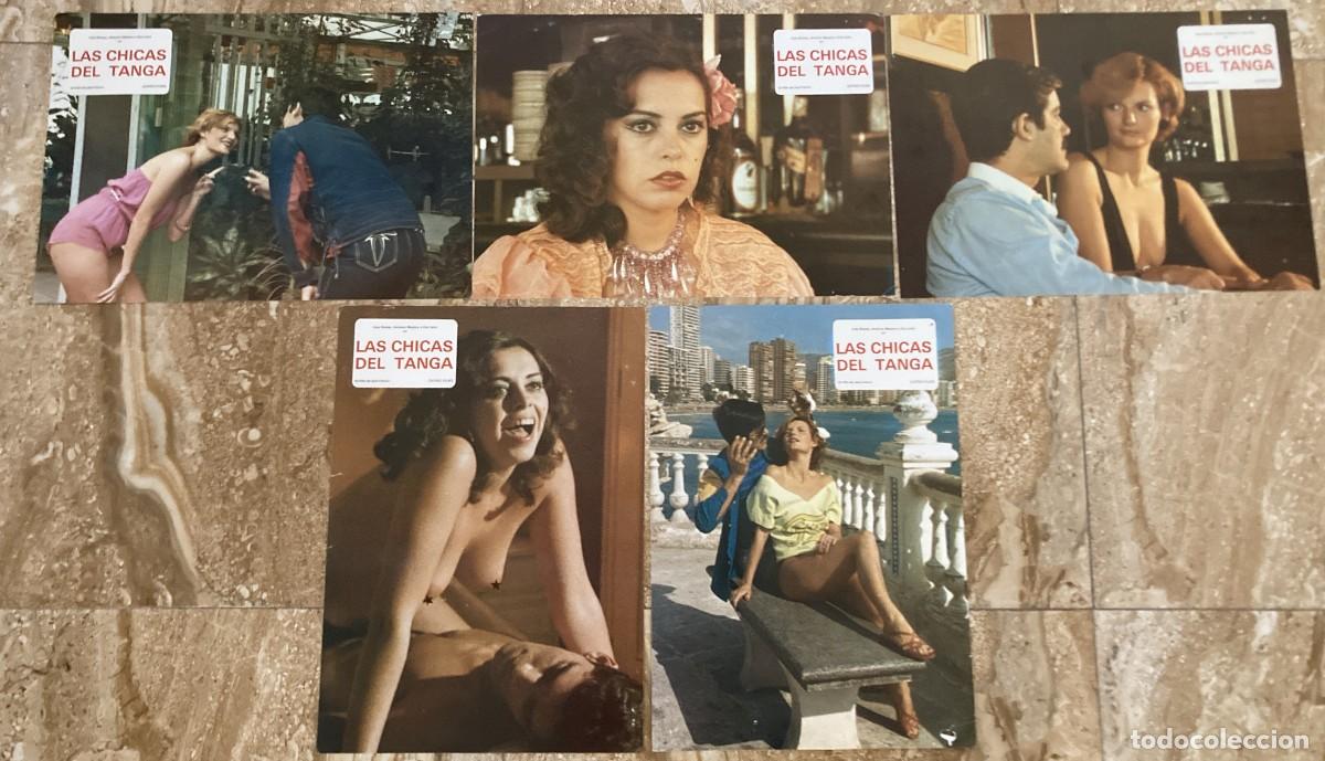 Cine: LAS CHICAS DEL TANGA / JUEGO ORIGINAL 5 FOTOCROMOS ESTRENO - Jes&uacute;s Franco