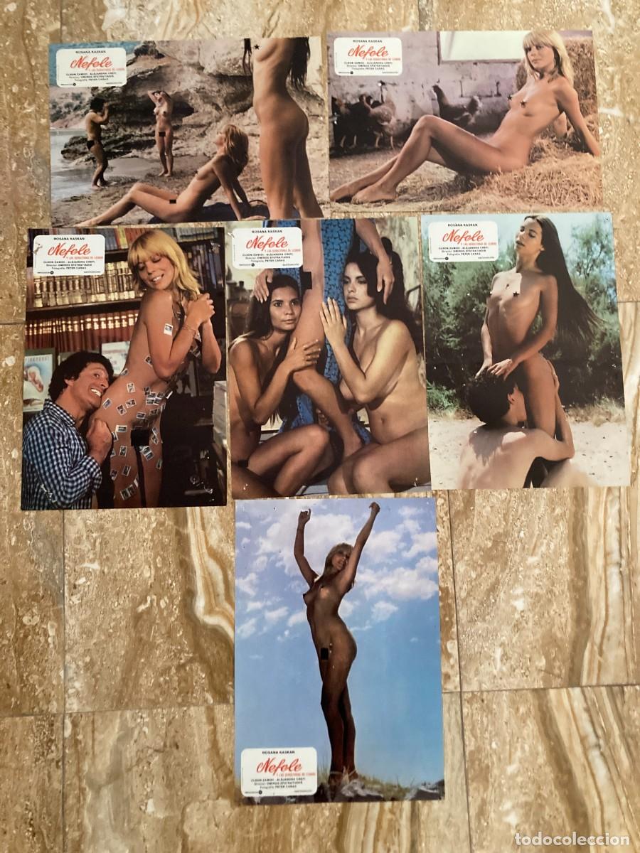 Cine: NEFELE Y LAS SEDUCTORAS DE LESBOS / JUEGO ORIGINAL 6 FOTOCROMOS ESTRENO