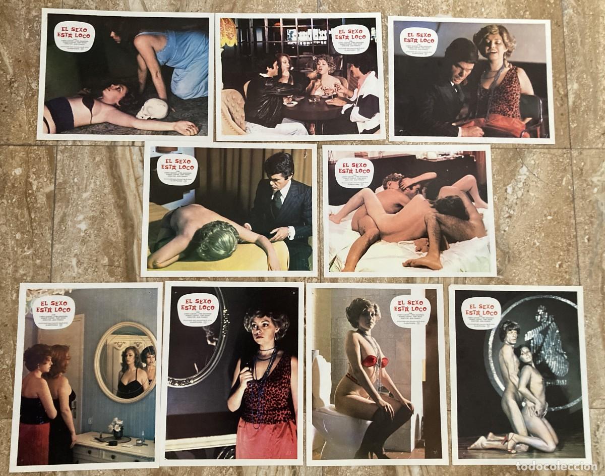 Cine: EL SEXO ESTA LOCO / JUEGO ORIGINAL 9 FOTOCROMOS ESTRENO - Jes&uacute;s Franco