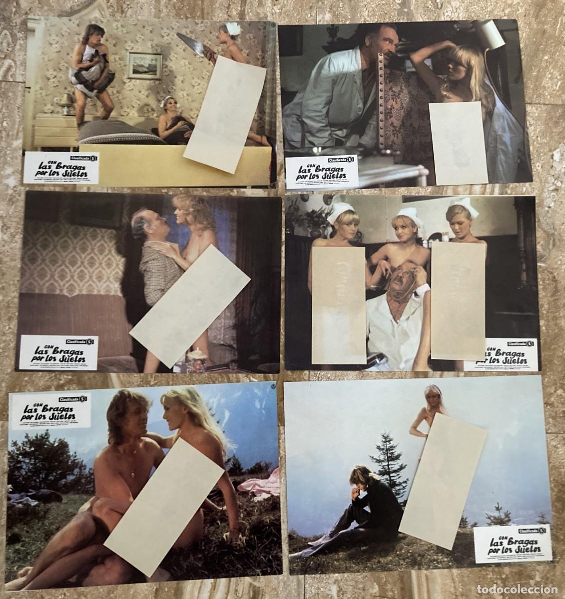 Cine: CON LAS BRAGAS POR LOS SUELOS / JUEGO ORIGINAL 6 FOTOCROMOS ESTRENO