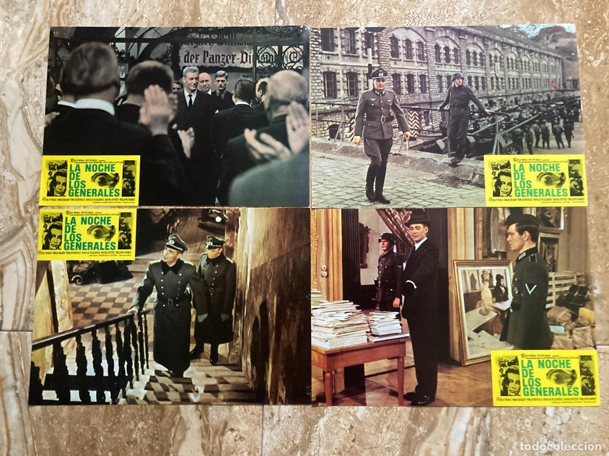 Cine: LA NOCHE DE LOS GENERALES / JUEGO ORIGINAL 4 FOTOCROMOS REESTRENO