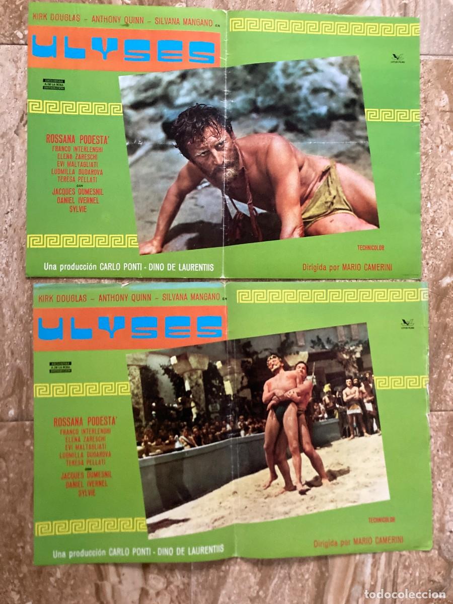 Cine: ULYSES / JUEGO ORIGINAL 2 FOTOCROMOS GRANDES REESTRENO A&Ntilde;OS 80