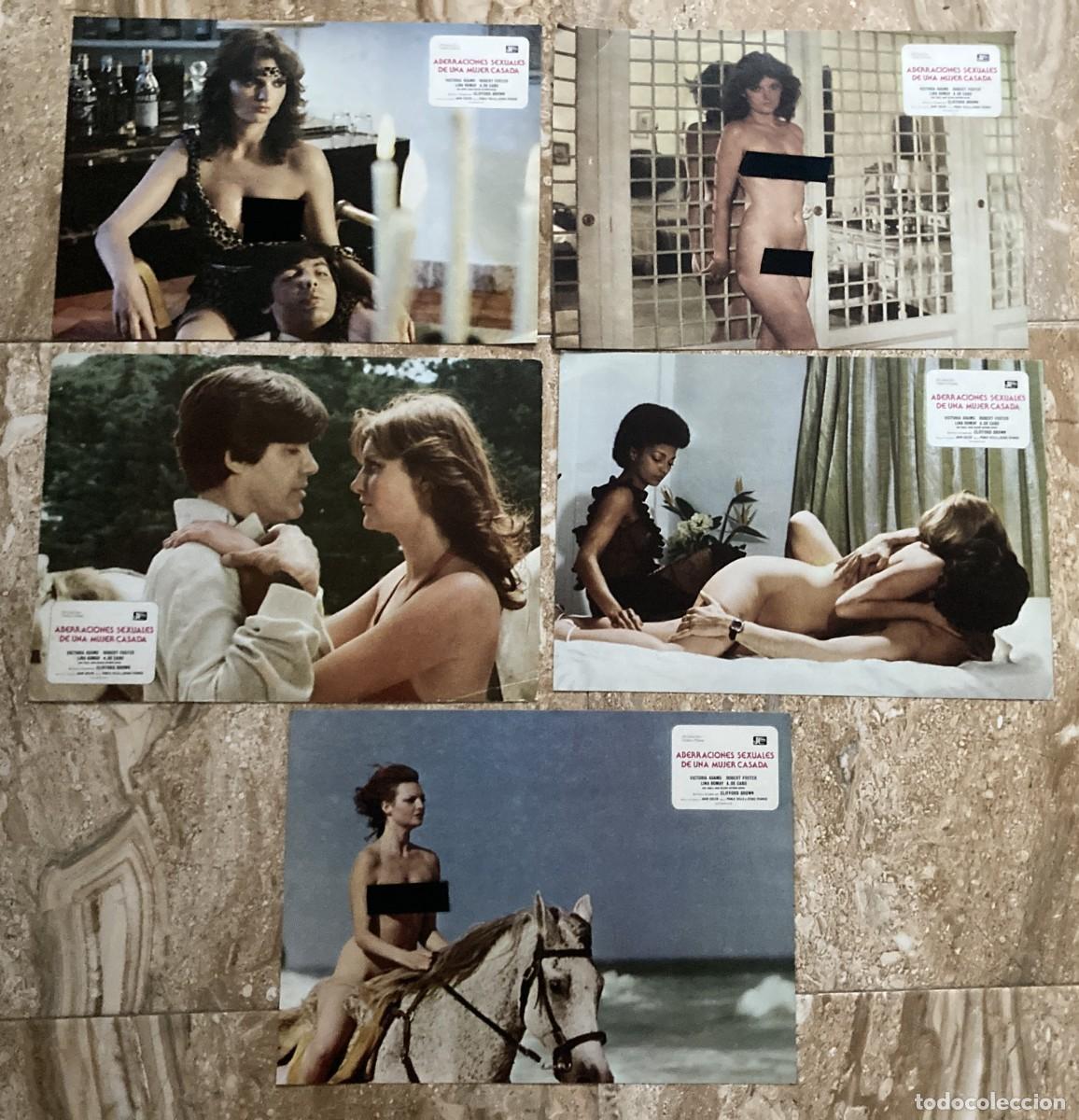 Cine: ABERRACIONES SEXUALES DE UNA MUJER CASADA / JUEGO ORIGINAL 5 FOTOCROMOS ESTRENO - Jes&uacute;s Franco