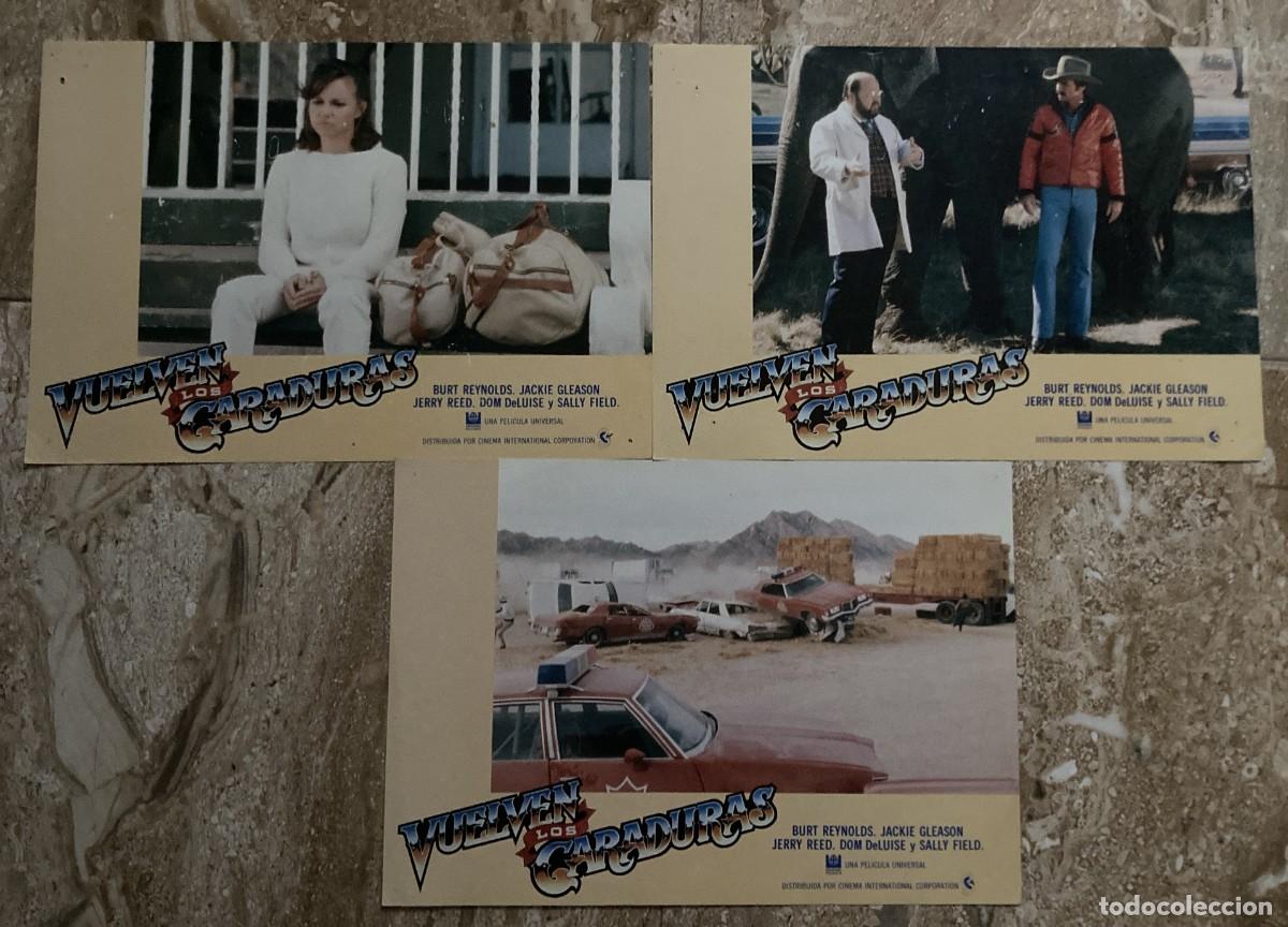 Cine: VUELVEN LOS CARADURAS / JUEGO ORIGINAL 3 FOTOCROMOS ESTRENO