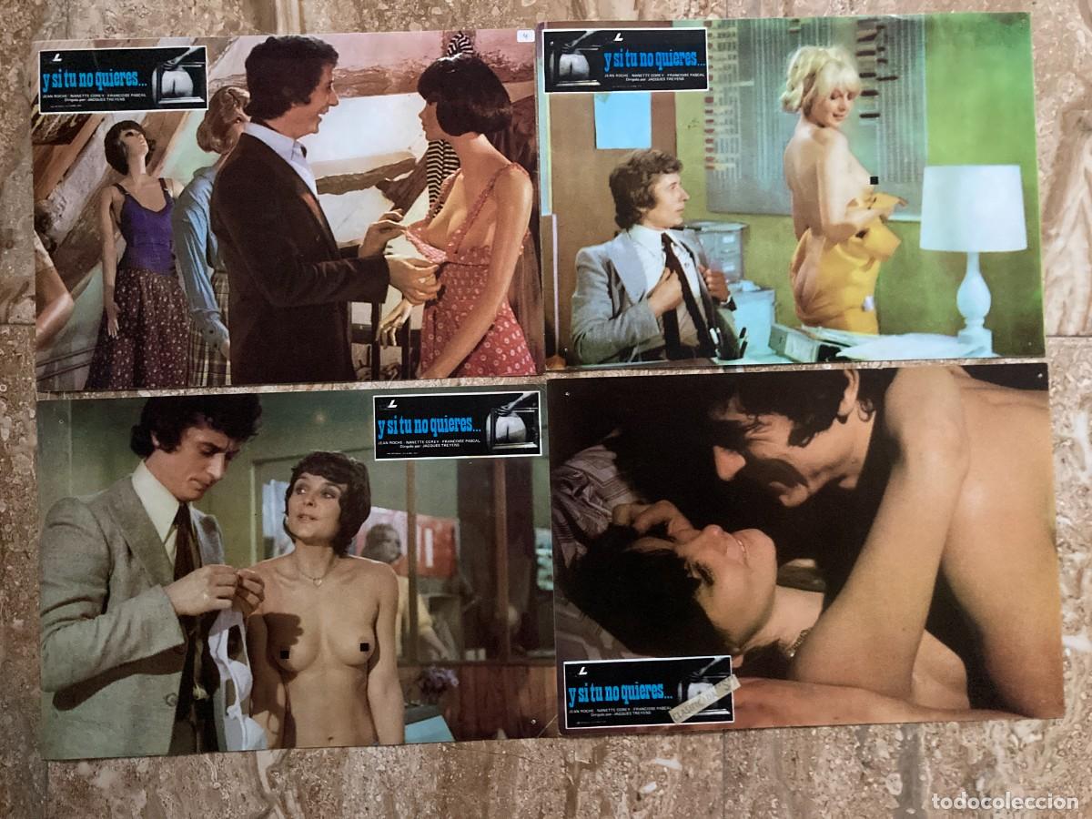 Cine: Y SI TU NO QUIERES / JUEGO ORIGINAL 4 FOTOCROMOS ESTRENO
