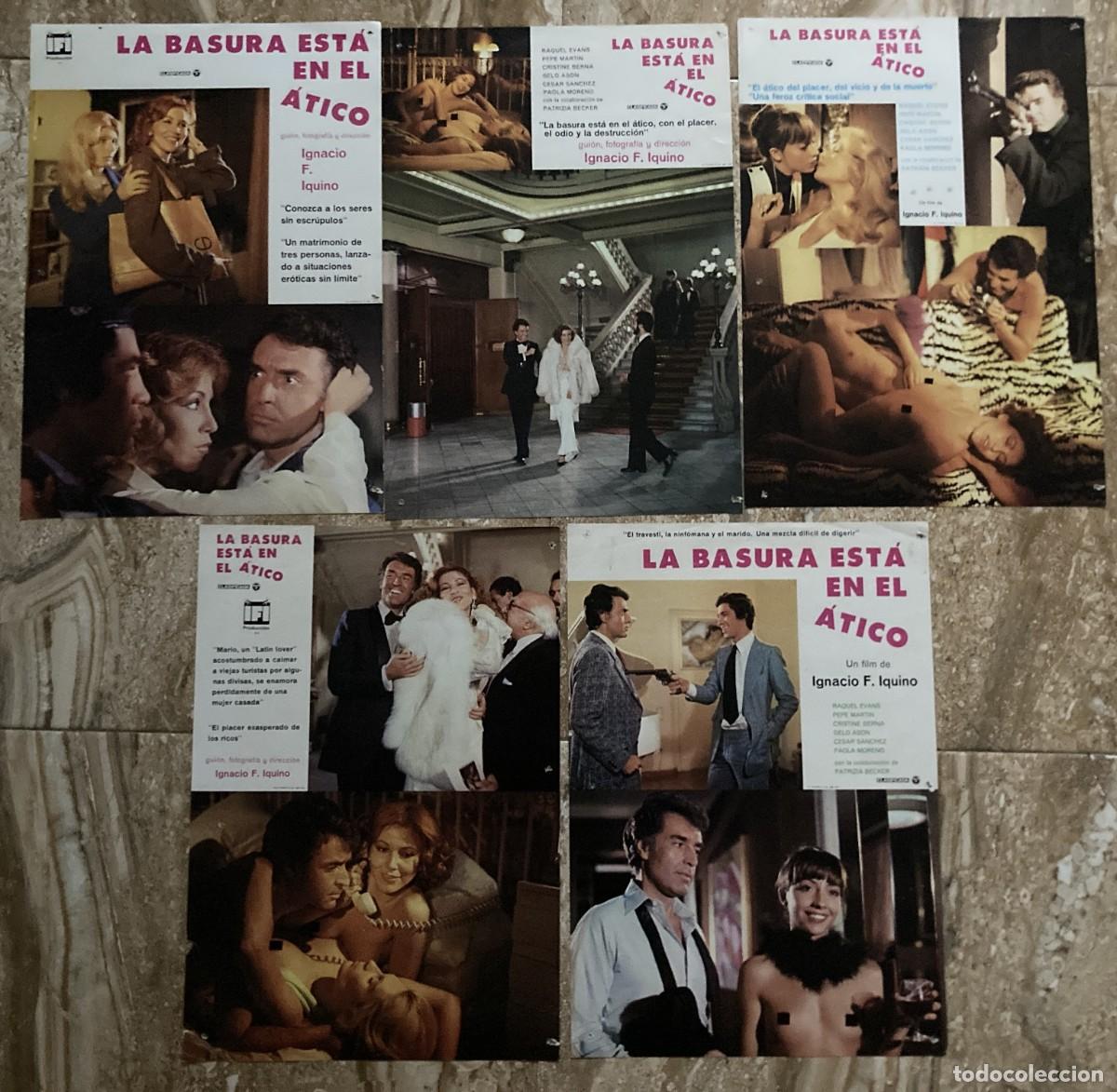 Cine: LA BASURA ESTA EN EL ATICO / JUEGO ORIGINAL 5 FOTOCROMOS ESTRENO
