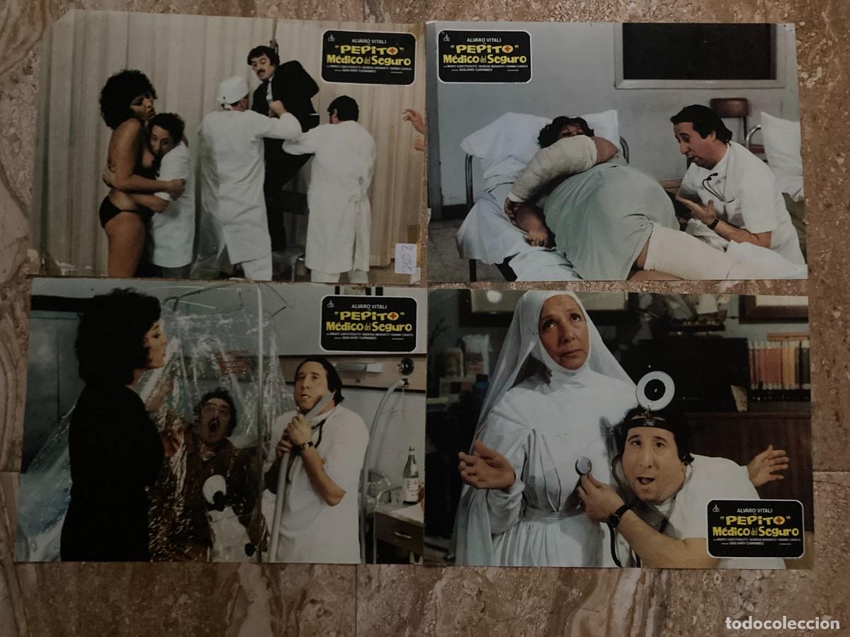 Cine: PEPITO MEDICO DEL SEGURO / JUEGO ORIGINAL 4 FOTOCROMOS ESTRENO