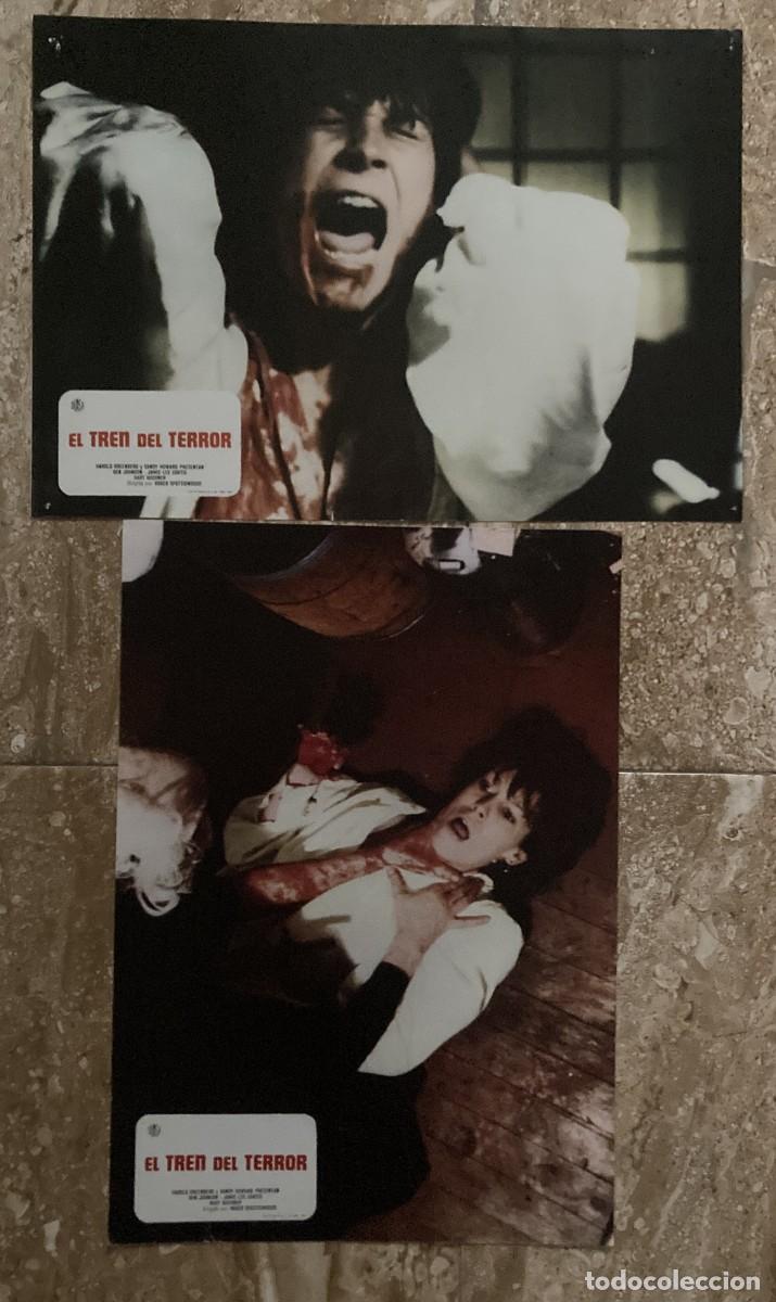 Cine: EL TREN DEL TERROR / JUEGO ORIGINAL 2 FOTOCROMOS ESTRENO