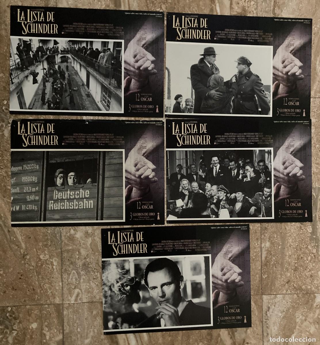 Cine: LA LISTA DE SCHINDLER/ JUEGO ORIGINAL 5 FOTOCROMOS ESTRENO - Steven Spielberg