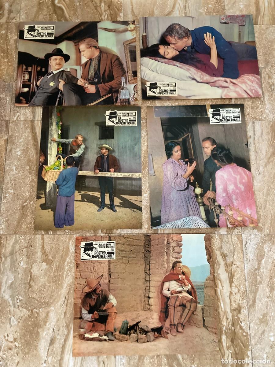 Cine: EL ROSTRO IMPENETRABLE / JUEGO ORIGINAL 5 FOTOCROMOS GRANDES