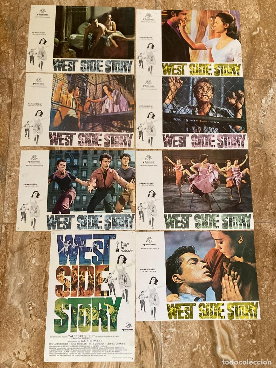 Cine: WEST SIDE STORY / JUEGO ORIGINAL 8 FOTOCROMOS REESTRENO A&Ntilde;OS 80