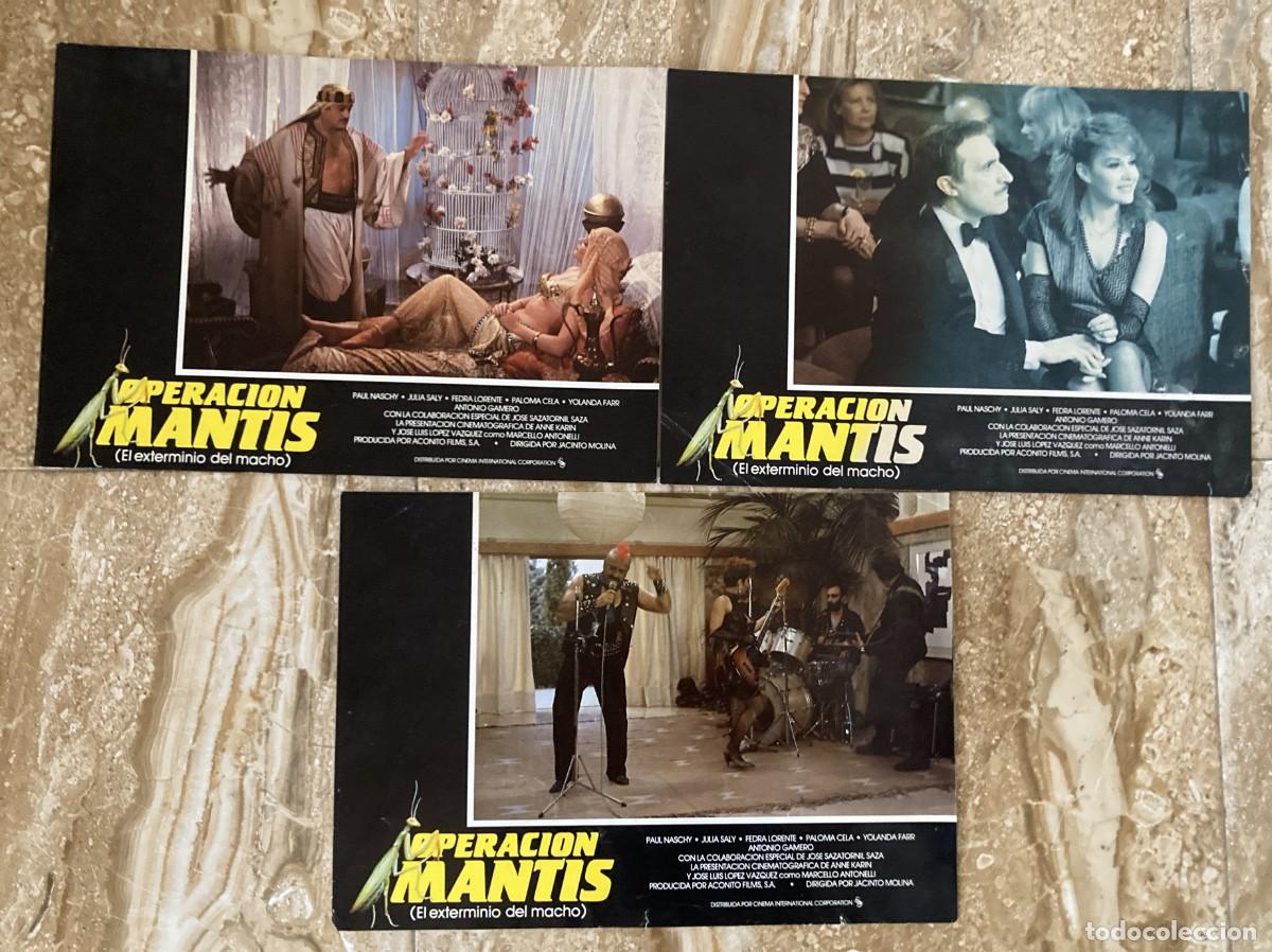 Cine: OPERACION MANTIS / JUEGO ORIGINAL 3 FOTOCROMOS ESTRENO