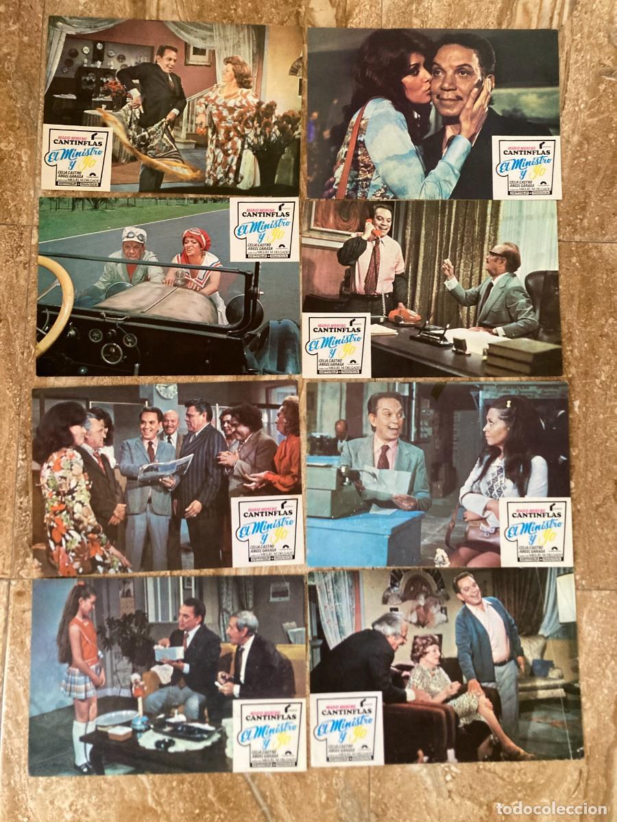 Cine: EL MINISTRO Y YO / JUEGO ORIGINAL 8 FOTOCROMOS REESTRENO A&Ntilde;OS 70 - 80 - Cantinflas
