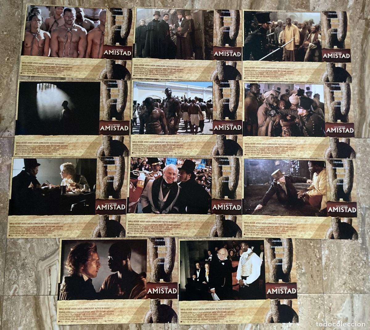Cine: AMISTAD / JUEGO ORIGINAL 11 FOTOCROMOS ESTRENO - Steven Spielberg