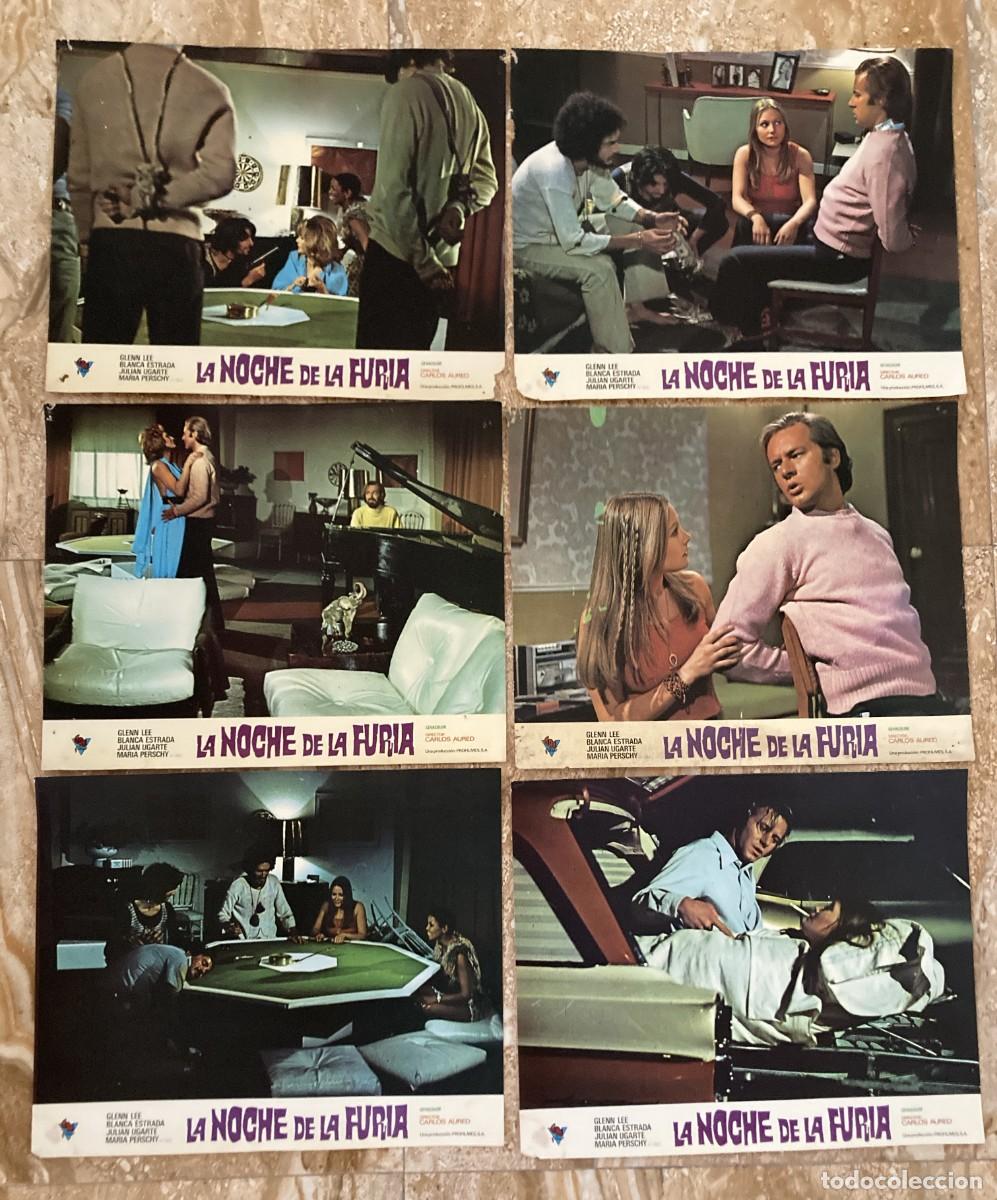 Cine: LA NOCHE DE LA FURIA / JUEGO ORIGINAL 6 FOTOCROMOS ESTRENO