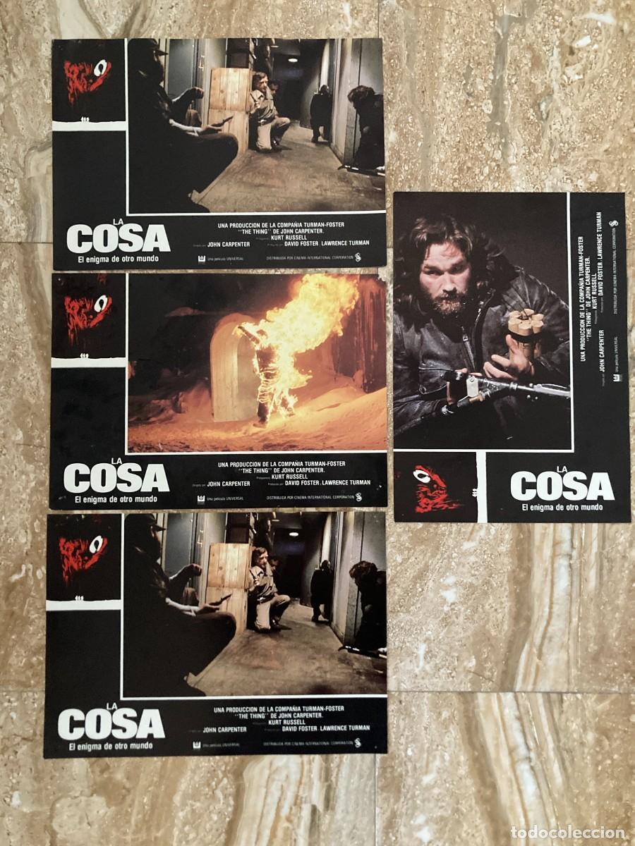 Cine: LA COSA / JUEGO ORIGINAL 4 FOTOCROMOS ESTRENO / John Carpenter