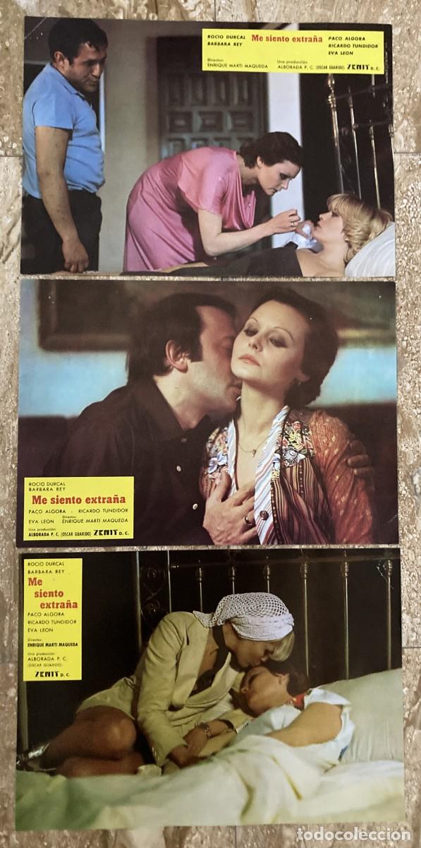 Cine: ME SIENTO EXTRA&Ntilde;A / JUEGO ORIGINAL 3 FOTOCROMOS ESTRENO