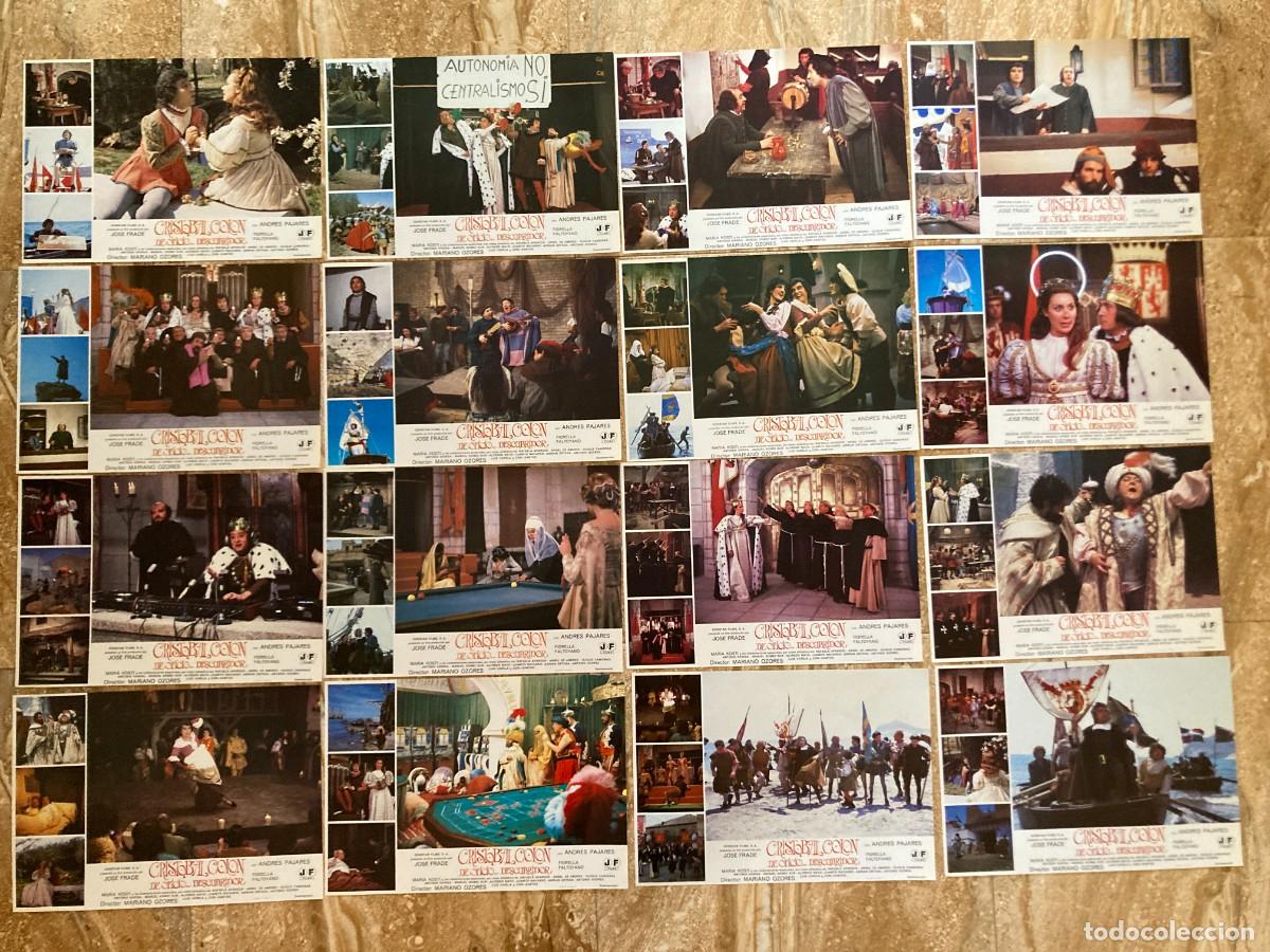 Cine: CRISTOBAL COLON DE OFICIO DESCUBRIDOR / JUEGO COMPLETO ORIGINAL 16 FOTOCROMOS ESTRENO - A Pajares