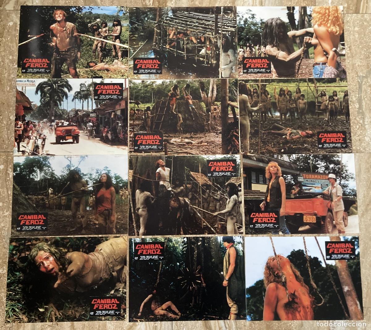 Cine: CANIBAL FEROZ / JUEGO ORIGINAL 9 (Originales)+ 3 (No originales) FOTOCROMOS ESTRENO - Leer
