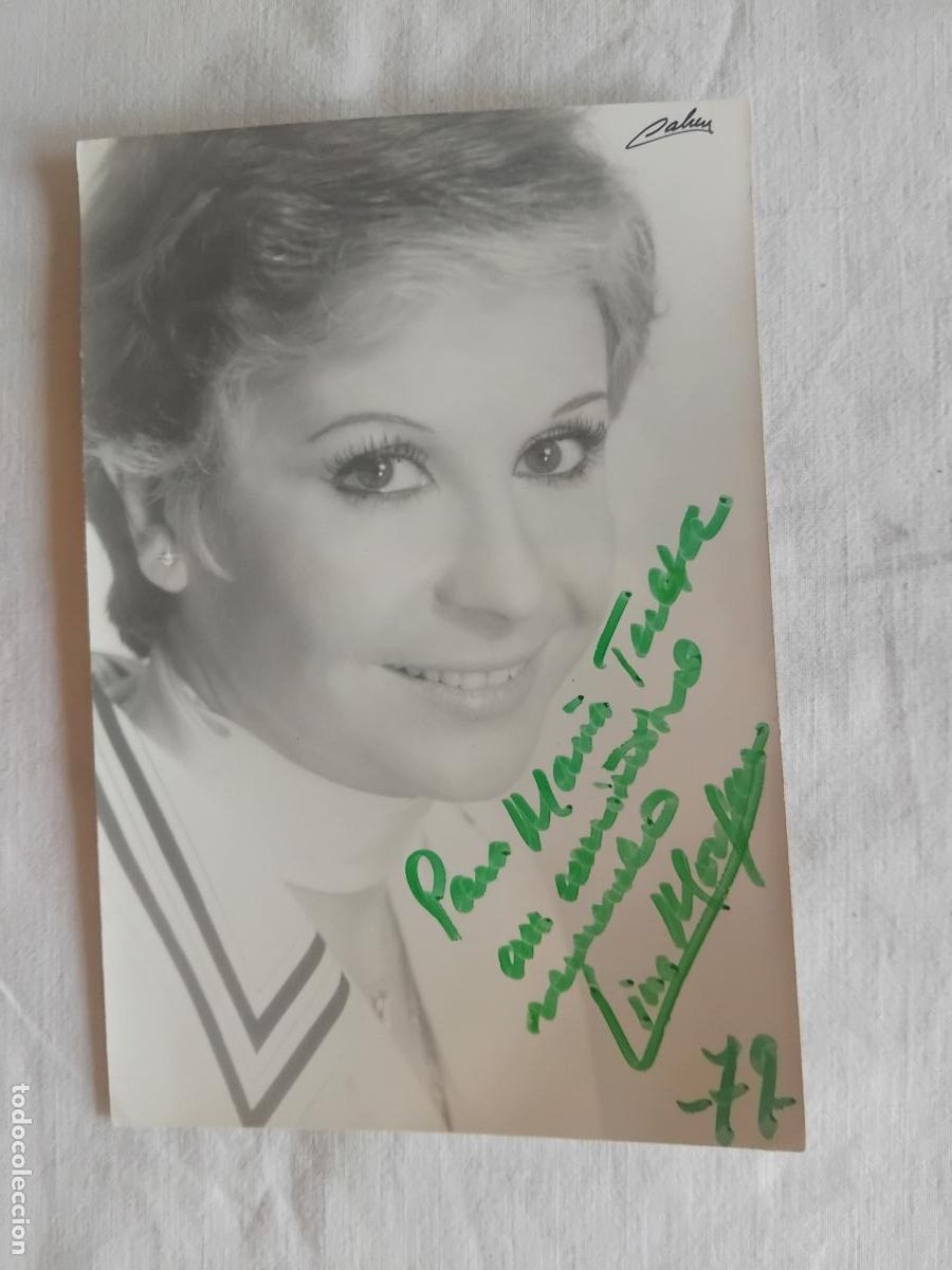 Cine: FOTOGRAFIA DE LINA NORGAN FIRMADA Y DEDICADA.FOTO CABRERA 1979. 12 X 17 CM.