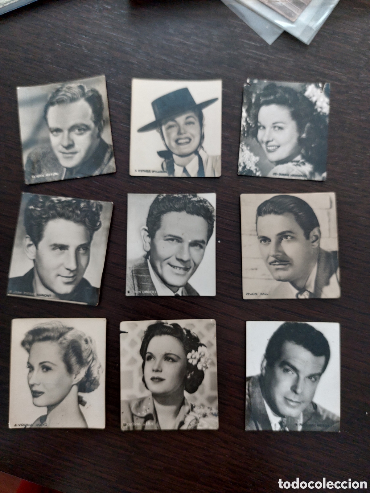 Cine: 10 cromos mini postal a&ntilde;os 40,50