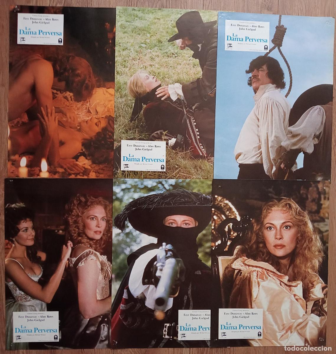 Cine: LOBBY CARDS LOTE COMPLETO SET 12 FOTOCROMOS 1983 LA DAMA PERVERSA FAYE DUNAWAY DRAMA ALAN BATES MIRA