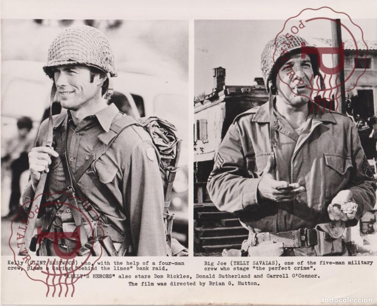 Cin&eacute;ma: KELLYS HEROES. CLINT EASTWOOD TELLY SAVALAS. CINE CINEMA. ACTOR ACTRESS. ACTRIZ. PHOTO FOTO +-25.5X