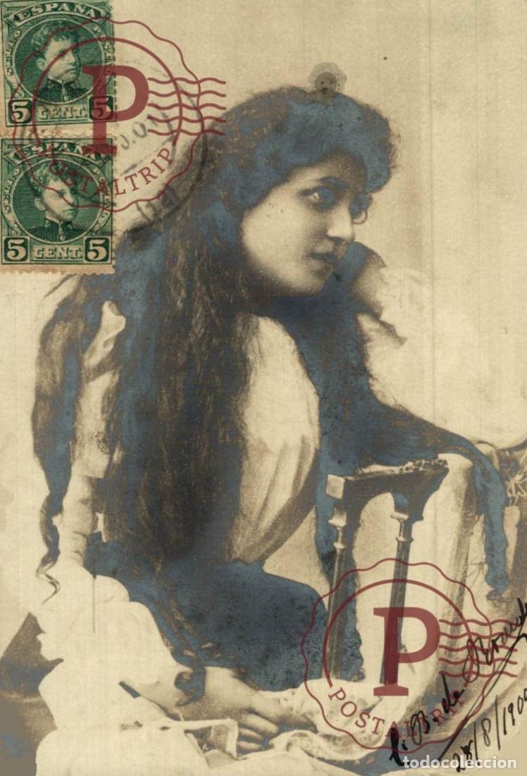 Cine: MUJER, WOMAN FEMME. RPPC FOTOGRAFICA