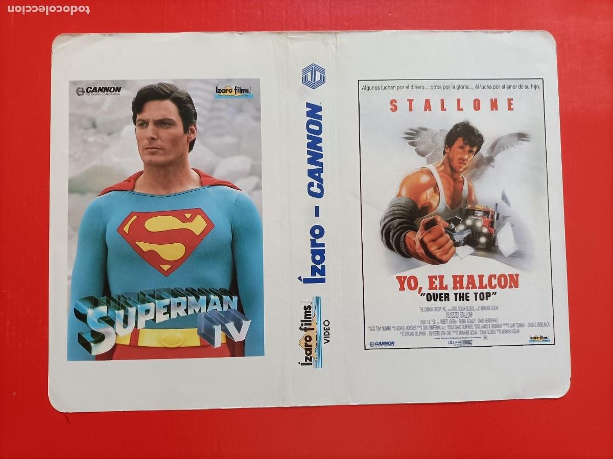 Cine: CARATULA SILVESTER STALLONE, EN LA PEL&Iacute;CULA, YO EL HALC&Oacute;N, Y SUPERMAN IV. ORIGINAL.