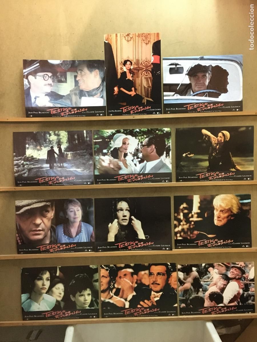 Cinema: AFP25 TESTIGO DE EXCEPCION JEAN PAUL BELMONDO CLAUDE LELOUCH SET COMPLETO 12 FOTOCROMOS ORIG ESTRENO