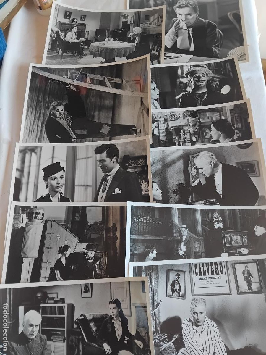 Cine: 11 FOTOGRAFIAS DE CANDILEJAS. CHARLES CHAPLIN. 24 X 18 CM.