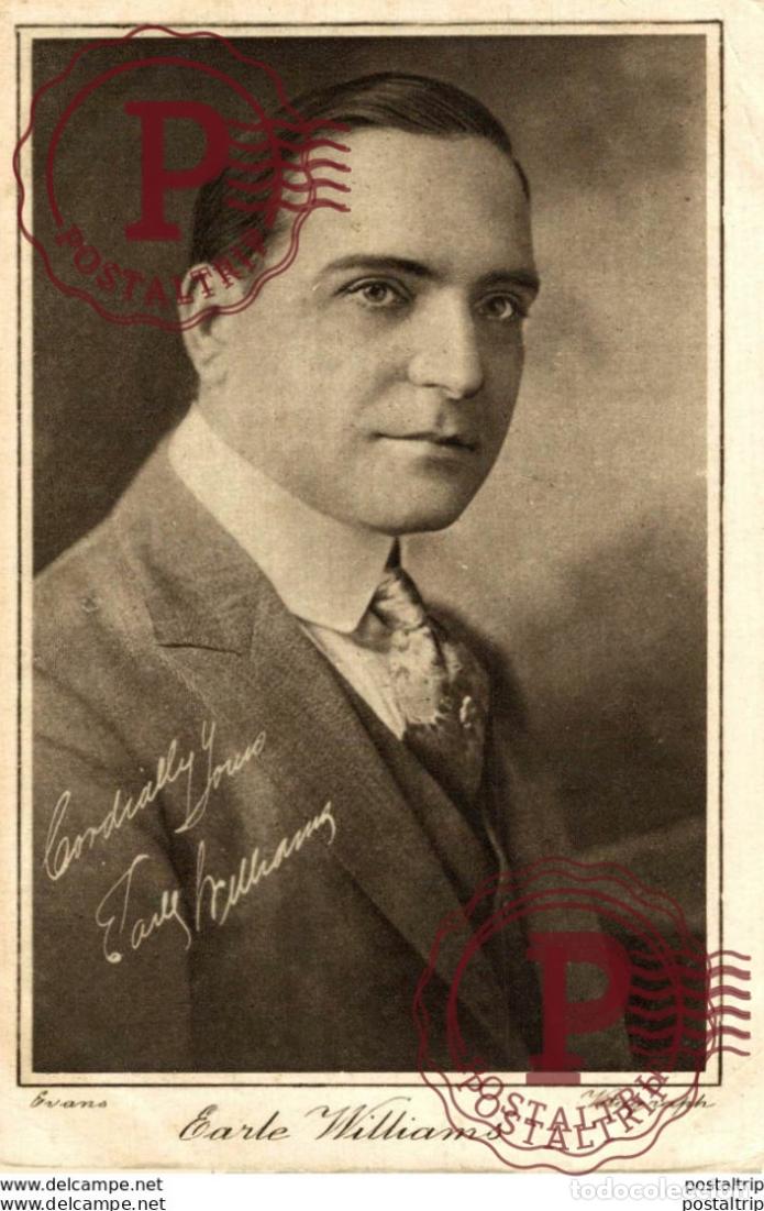 Cine: Earle Williams. 8.5*13.5 cm Plain Back