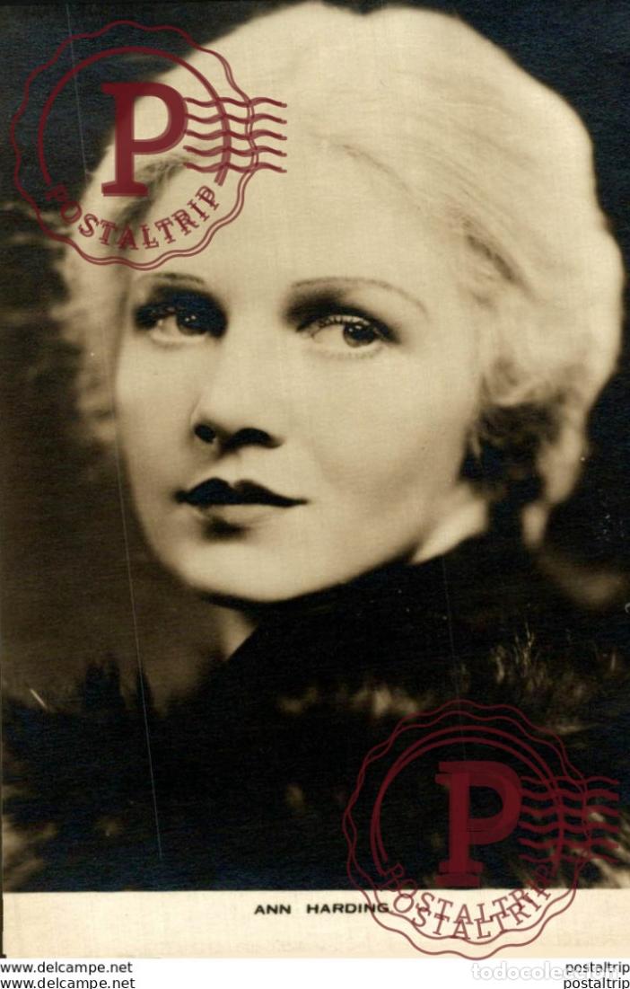 Cine: Ann Harding. 8.5*13.5 cm Plain Back