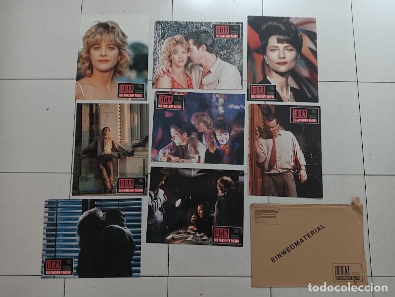 Cine: SJC 0048 MUERTO AL LLEGAR MEG RYAN DENNIS QUAID SET 8 FOTOCROMOS ORIGINAL ALEMAN
