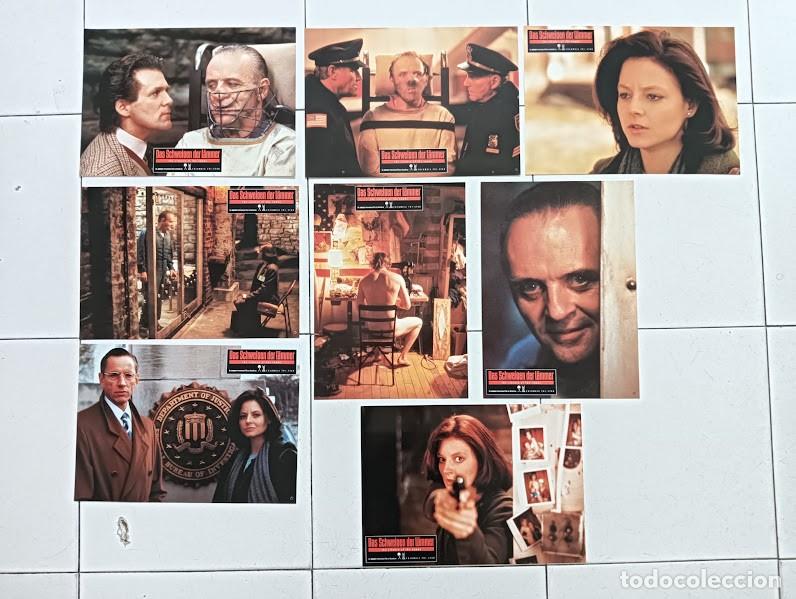 Cin&eacute;ma: SJC 0053 EL SILENCIO DE LOS CORDEROS JODIE FOSTER ANTHONY HOPKINS DEMME SET 8 FOTOCROMOS ORIG ALEMAN