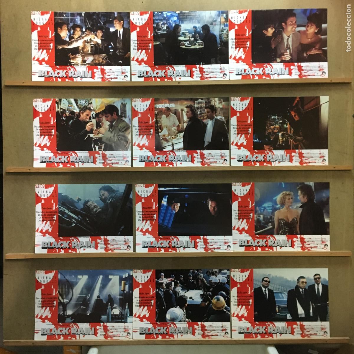 Cinema: AFP54 BLACK RAIN MICHAEL DOUGLAS ANDY GARCIA RIDLEY SCOTT SET COMPLETO 12 FOTOCROMOS ORIG ESTRENO