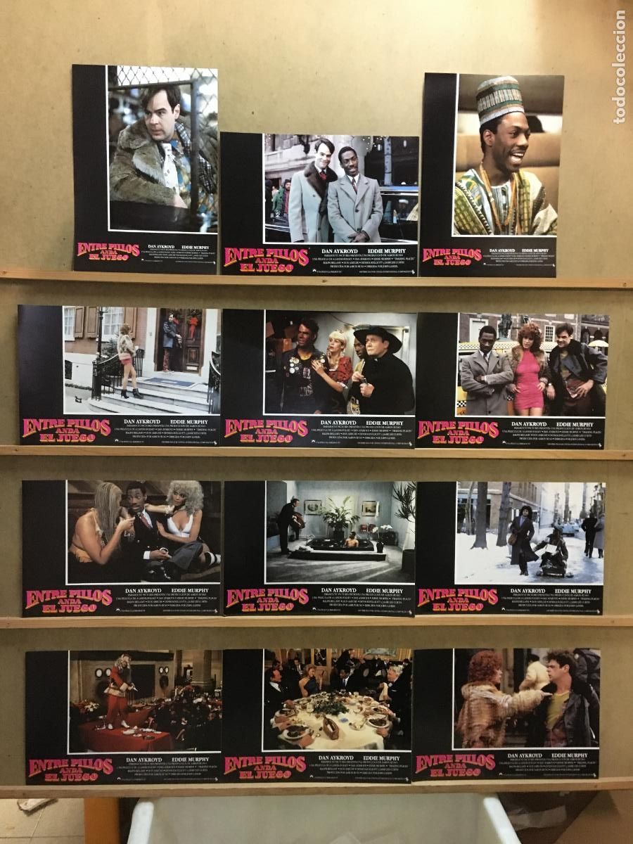 Cinema: AFP55 ENTRE PILLOS ANDA EL JUEGO JAMIE LEE CURTIS EDDIE MURPHY SET 12 FOTOCROMOS ORIGINAL ESTRENO
