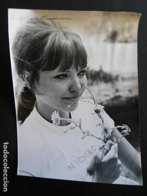 Cin&eacute;ma: ANNA KARINA ACTRIZ ANTIGUA FOTOGRAFIA ORIGINAL 18 X 24 CM