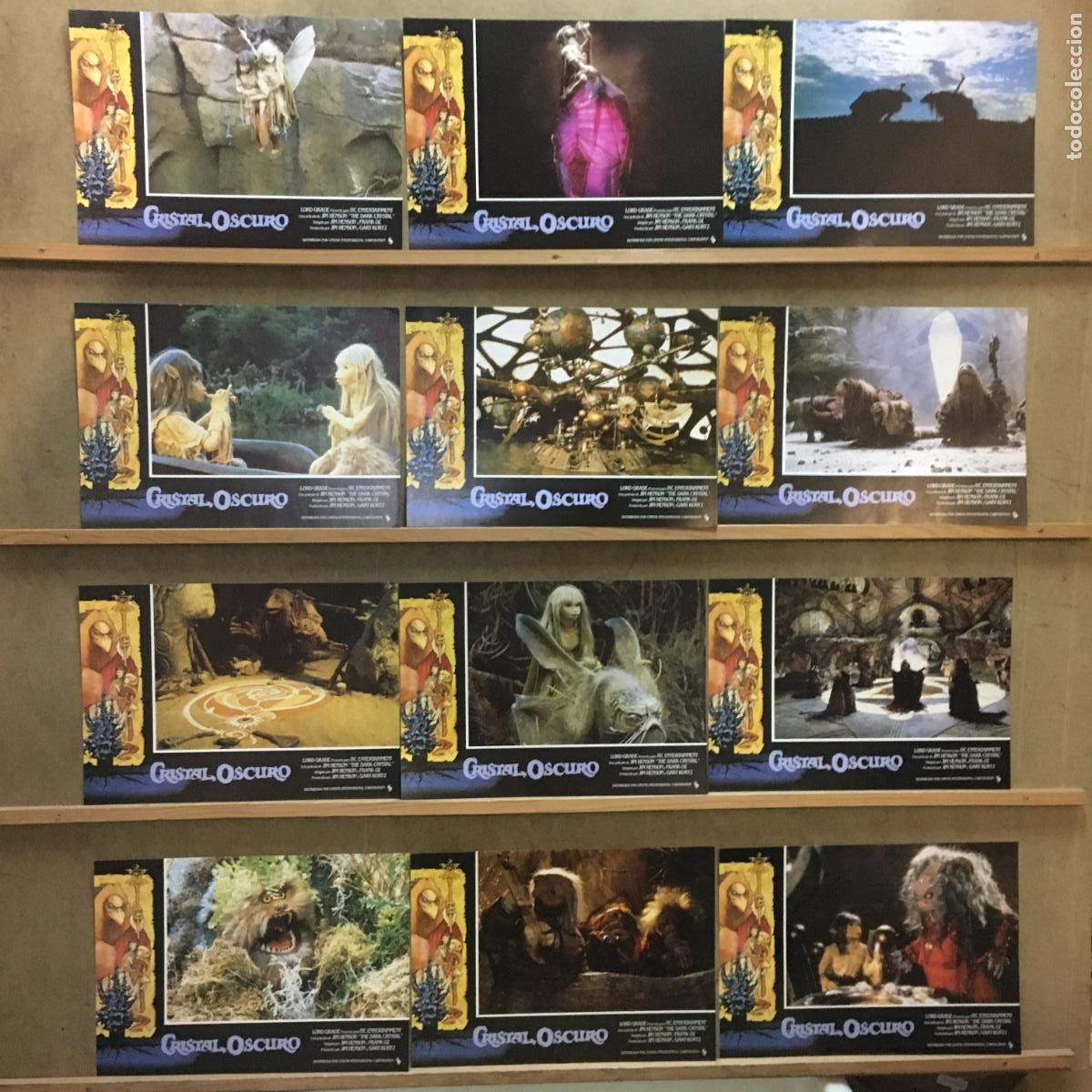 Cin&eacute;ma: AFP58 CRISTAL OSCURO FRANK OZ JIM HENSON CIENCIA FICCION SET COMPLETO 12 FOTOCROMOS ORIGINAL ESTRENO