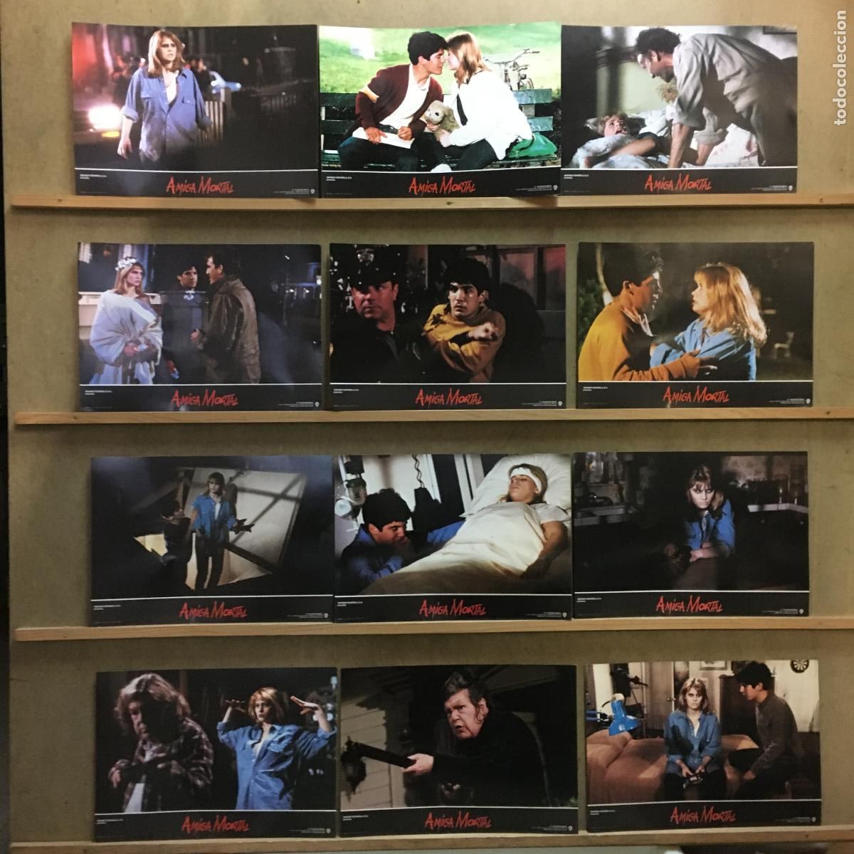 Cinema: AFP72 AMIGA MORTAL WES CRAVEN KRISTY SWANSON TERROR SET COMPLETO 12 FOTOCROMOS ORIGINAL ESTRENO