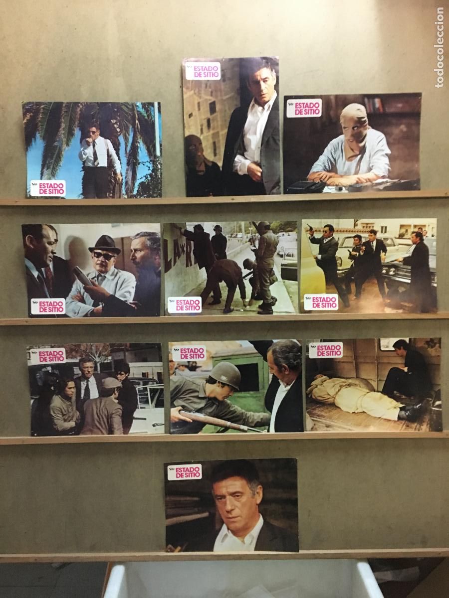 Cinema: AFP73 ESTADO DE SITIO COSTA-GAVRAS YVES MONTAND SET COMPLETO 10 FOTOCROMOS ORIGINAL ESTRENO