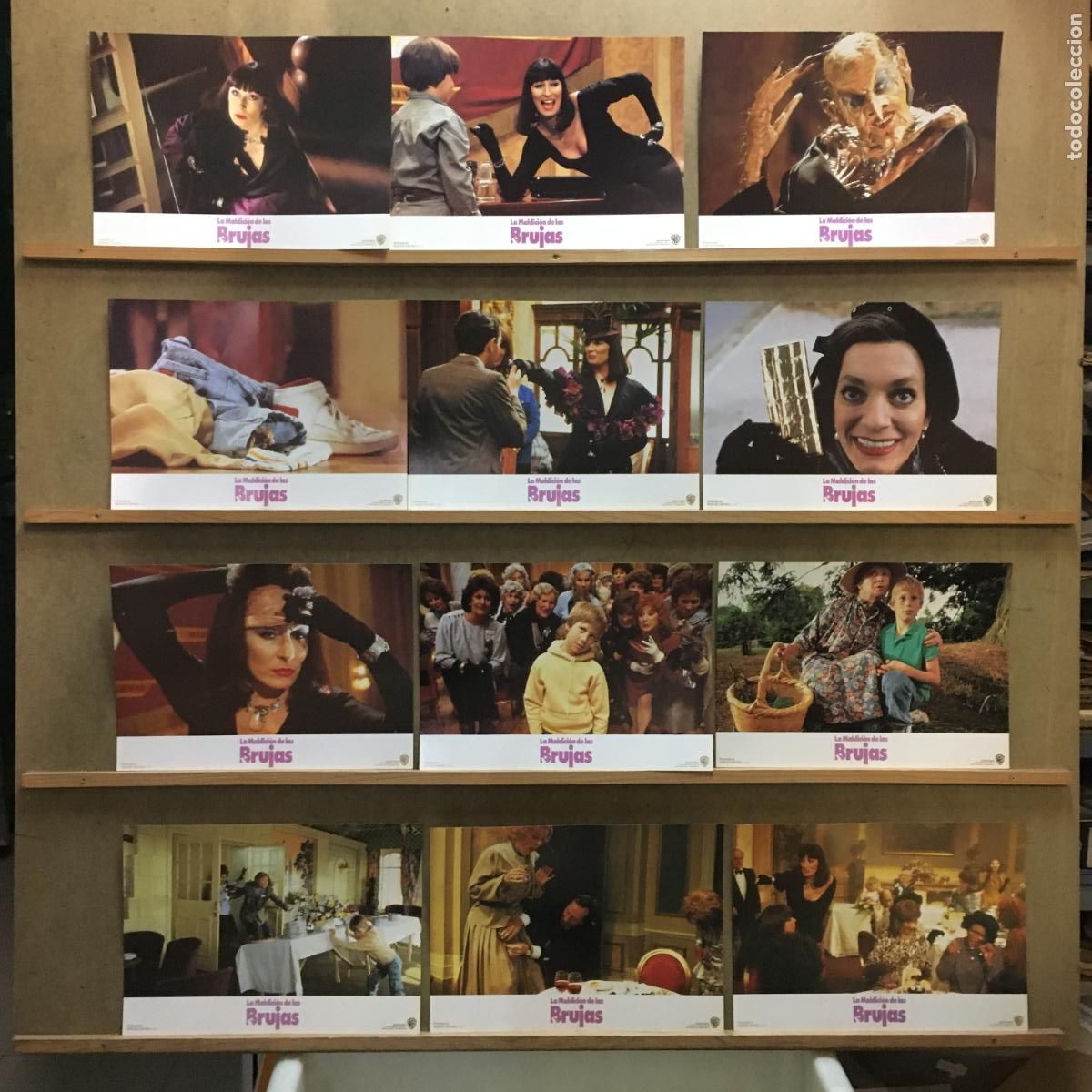 Cinema: AFP74 LA MALDICION DE LAS BRUJAS ANJELICA HUSTON JIM HENSON SET COMPLETO 12 FOTOCROMOS ORIG ESTRENO